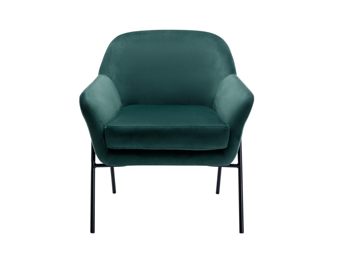 Vente-unique Fauteuil en velours vert sapin CERITA  