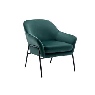 Vente-unique Fauteuil en velours vert sapin CERITA  