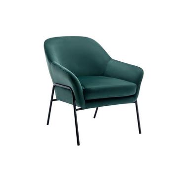 Fauteuil en velours vert sapin CERITA