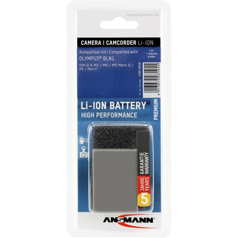 ANSMANN  A-Oly BLN 1 Batteria ricaricabile fotocamera sostituisce la batteria originale (camera) BLN-1 7.4 V 1140 mAh 