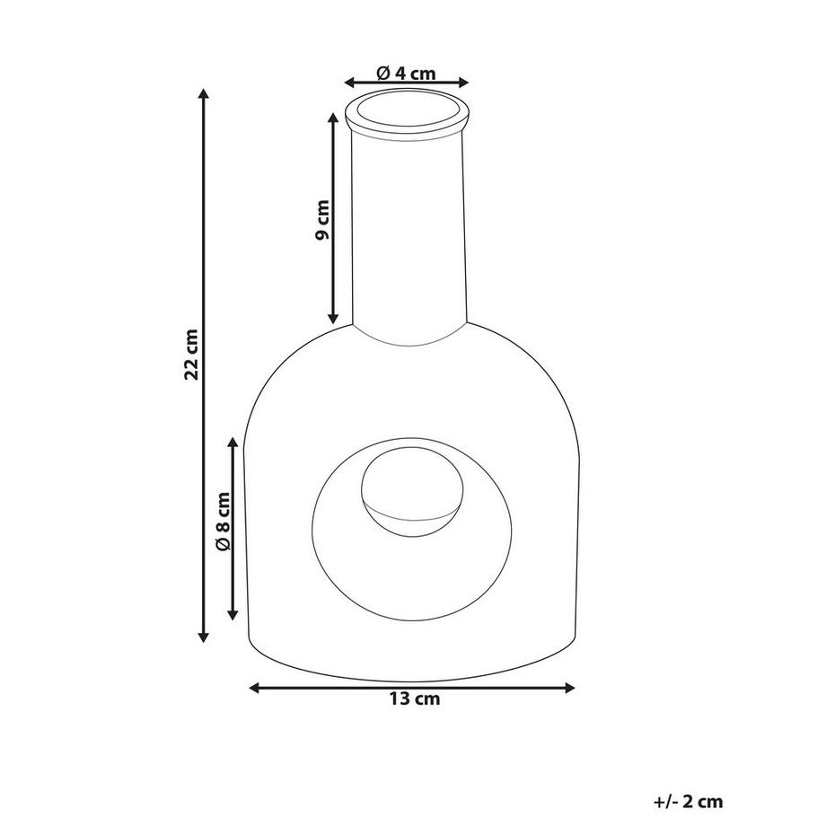 Beliani Vase à fleurs en Porcelaine Scandinave THEBES  