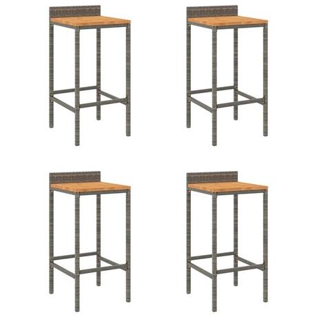 VidaXL Tabouret de bar rotin synthétique  