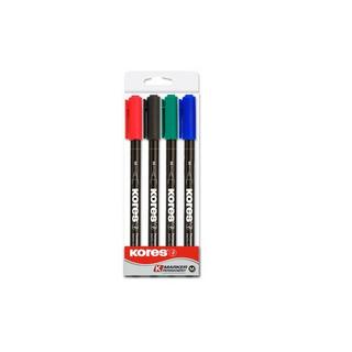 KORES KORES K-Marker Permanent Fine M M22140 4-farbig ass./ 12 Stück  