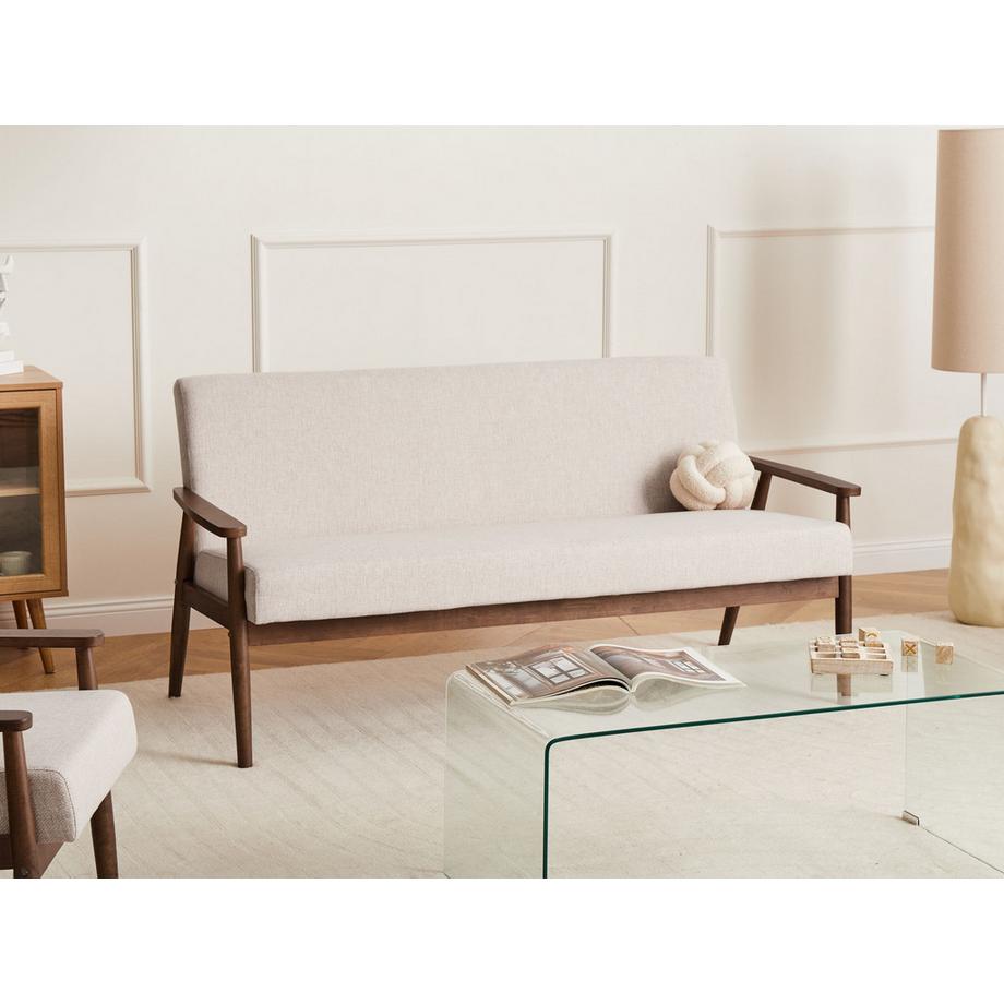 Beliani 3 Sitzer Sofa aus Stoff  ESRUM  