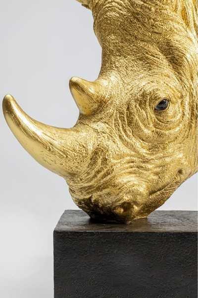 KARE Design Objet décoratif rhinocéros or  