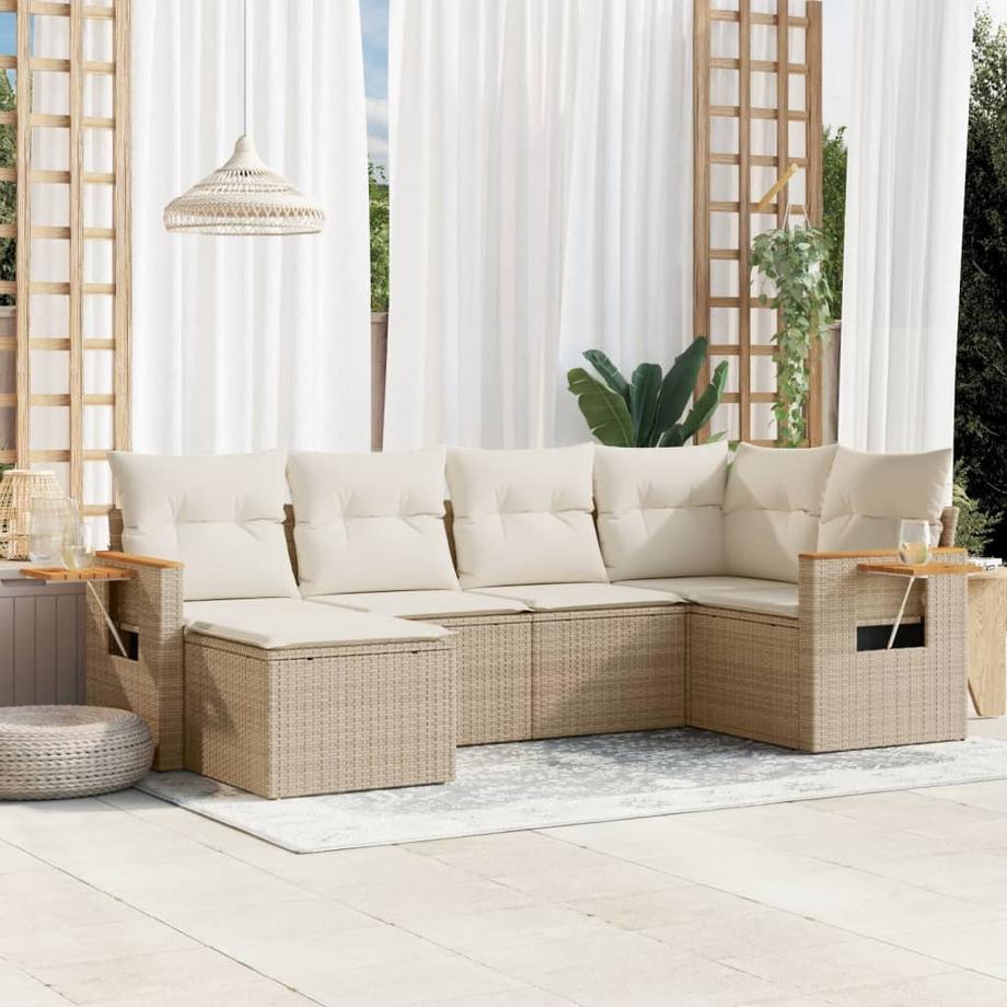 VidaXL Ensemble de canapés de jardin rotin synthétique  