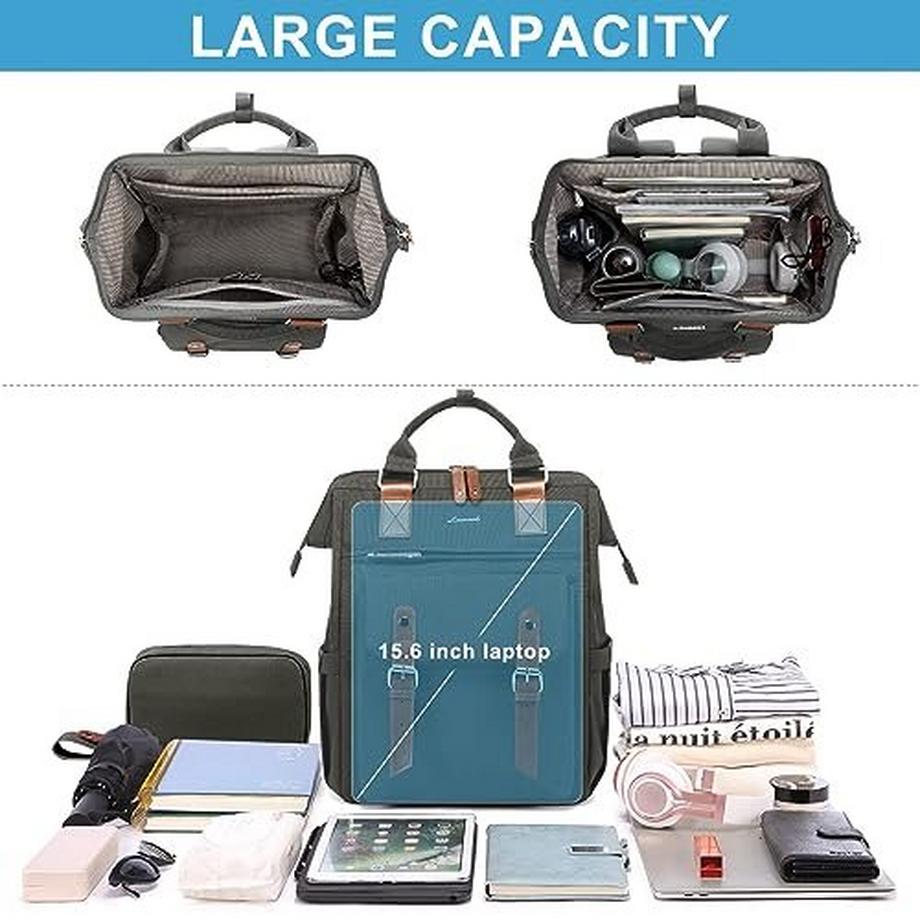 Only-bags.store Zaino per Laptop 15.6 Pollici con Custodia per Cavo Dati Porta di Ricarica USB  