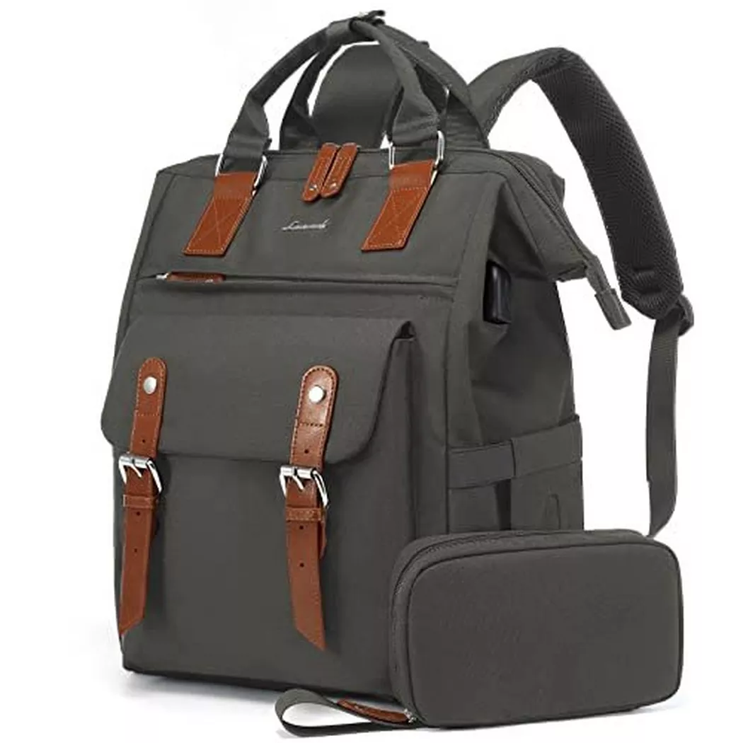 Only-bags.store - Laptop Rucksack, Schulrucksack Teenager 15,6 Zoll mit Datenkabel-Beutel & USB Ladeanschluss,, für Damen, Multicolor, Größe Onesize
