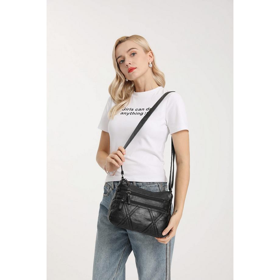 Only-bags.store Petit sac bandoulière avec plusieurs poches finition imperméable  