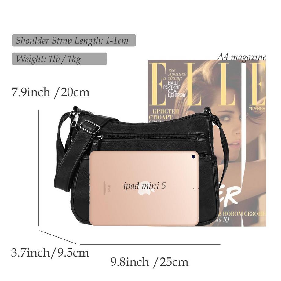 Only-bags.store Petit sac bandoulière avec plusieurs poches finition imperméable  