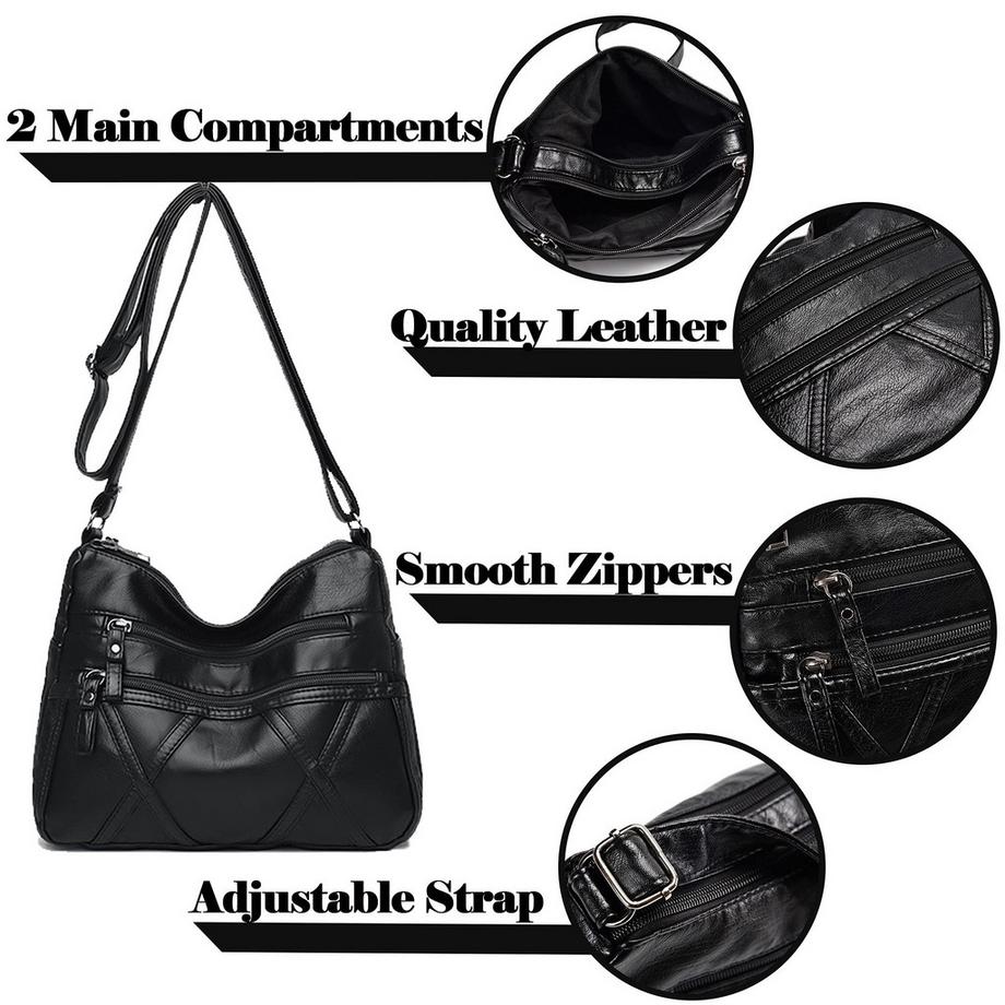 Only-bags.store Petit sac bandoulière avec plusieurs poches finition imperméable  