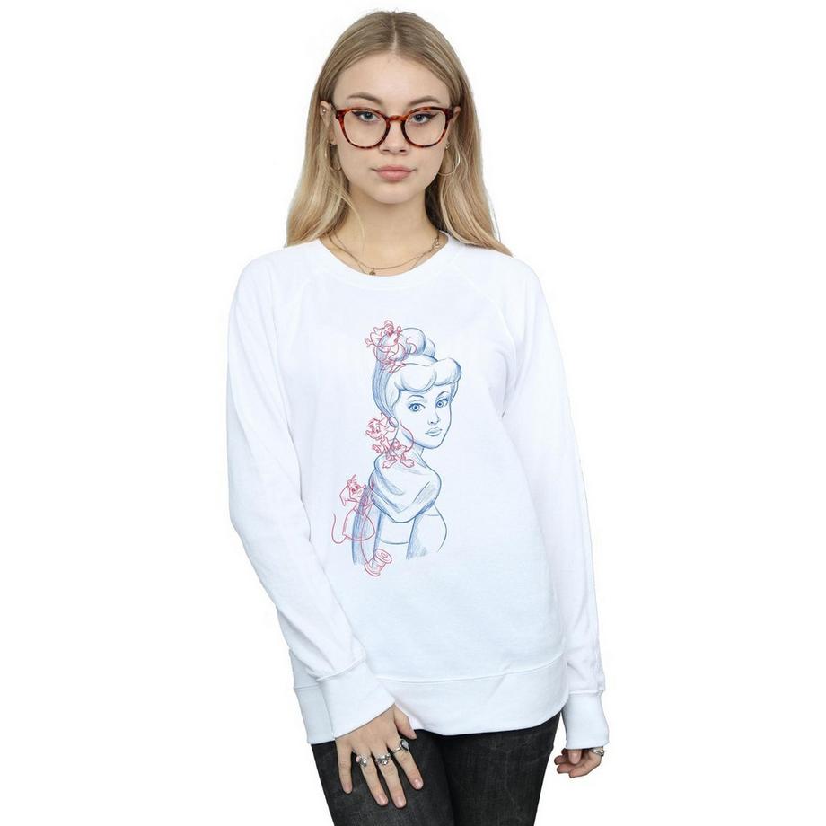 Disney Cinderella Floral Sketch Sweatshirt  
