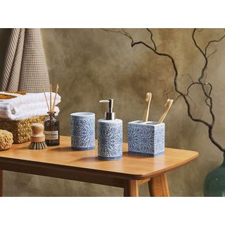 Beliani Set accessori bagno en Dolomite Mediterraneo CARORA  