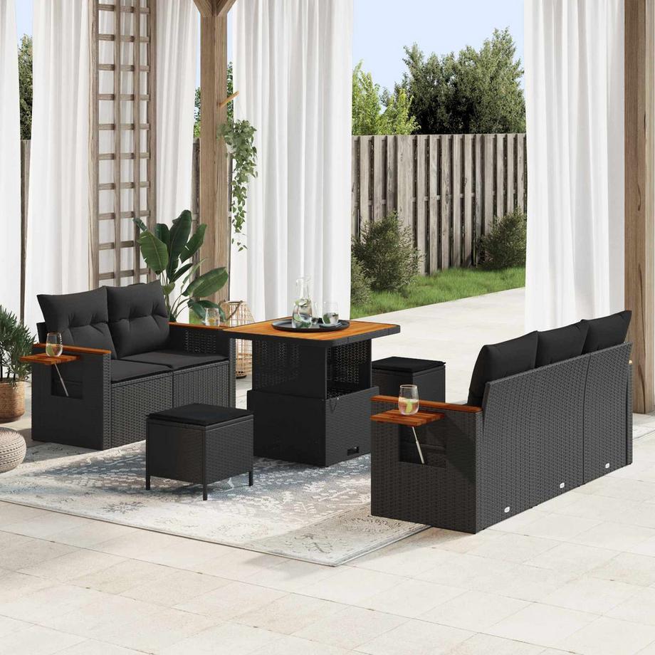 VidaXL Set Divano da Giardino Polyrattan  