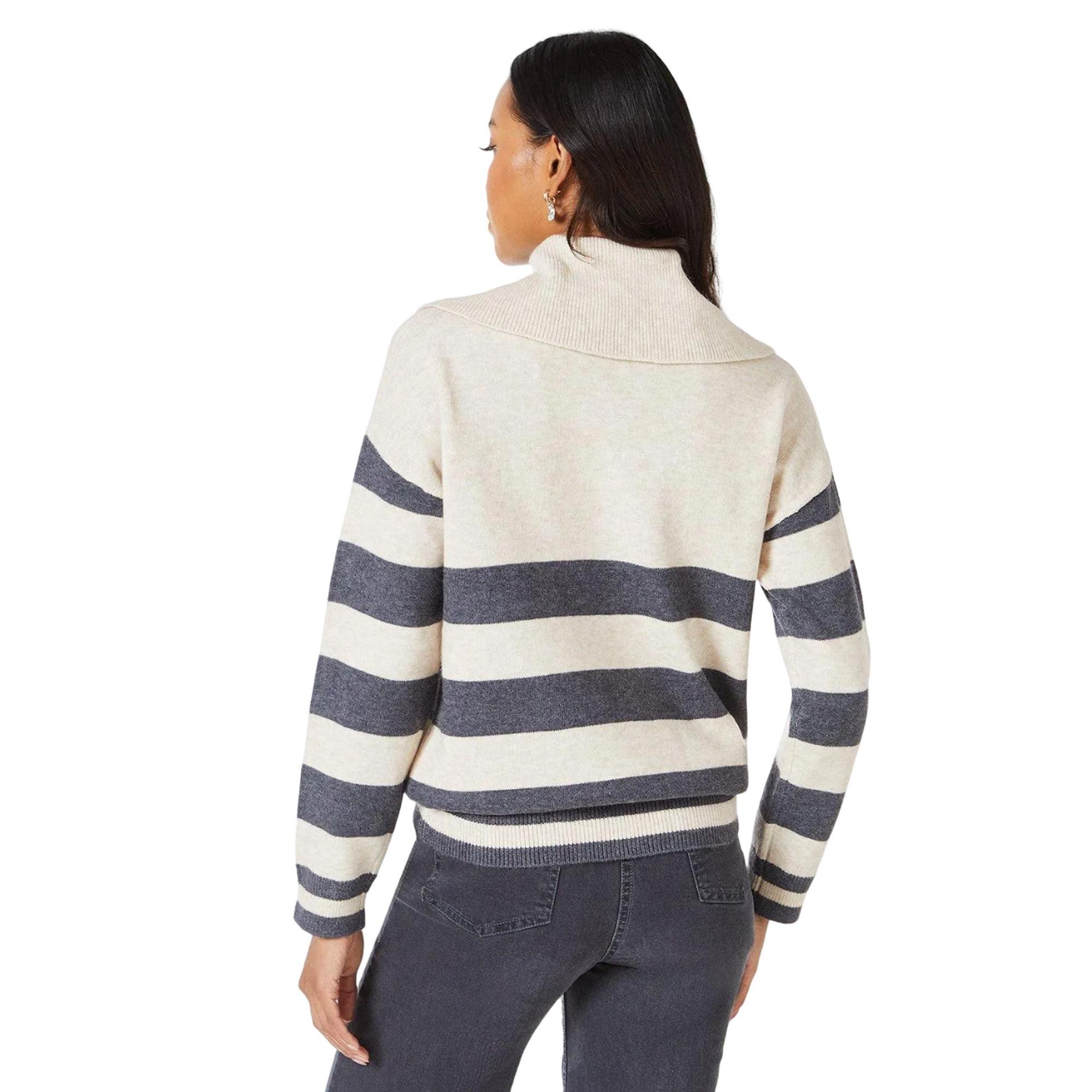 Debenhams Maglione Top Collo Aperto a Righe  