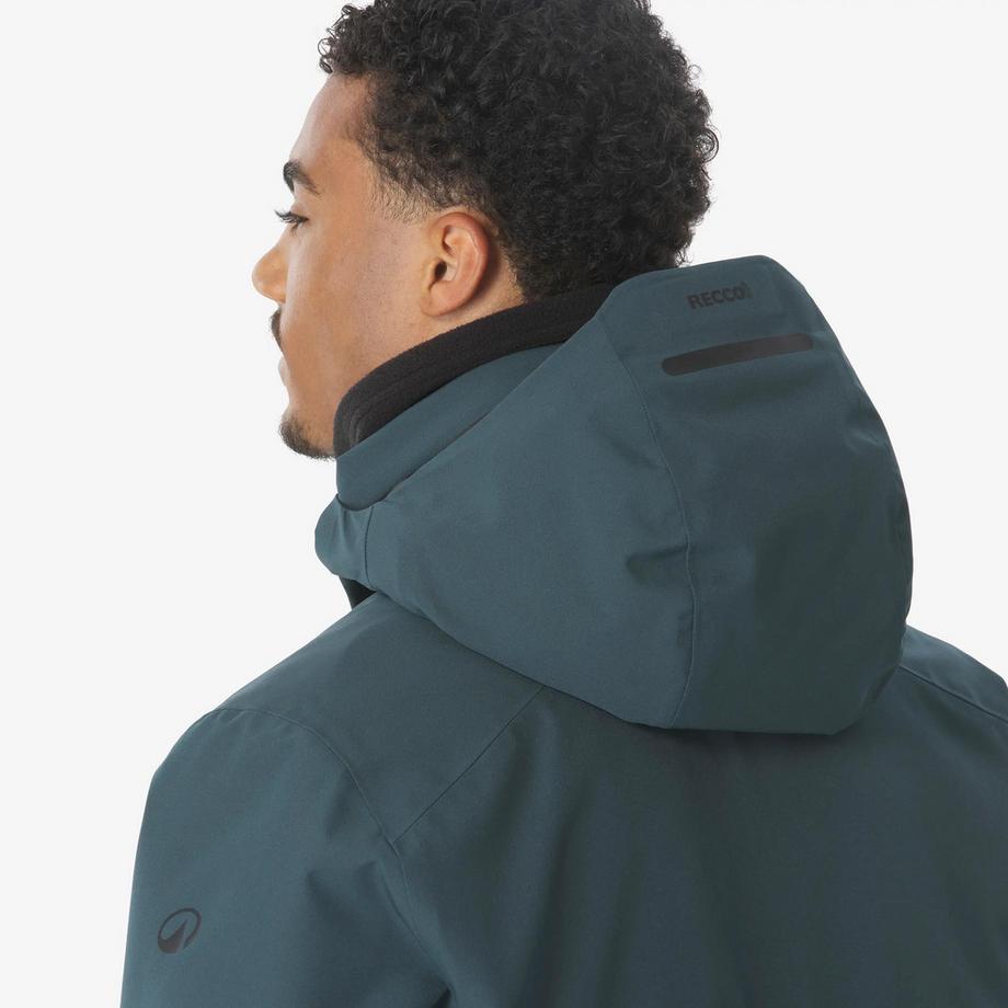 QUECHUA  Wasserdichte Ski- und Snowboardjacke , 500 dunkelgrün 