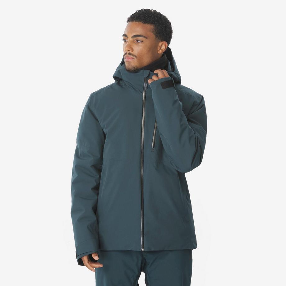 Wasserdichte Ski- und Snowboardjacke , 500 dunkelgrün