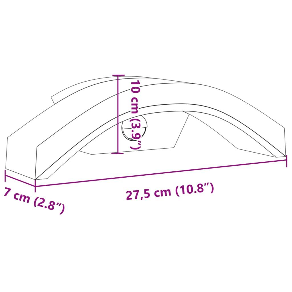 VidaXL applique da parete per esterni con LED Alluminio  