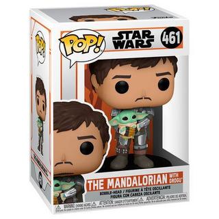 Funko  Figurine POP Star Wars Mandalorian Mando Holding Child 