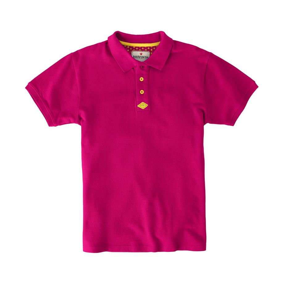 Joe Browns Kurzarm Baumwoll Polo Shirt Color Block  