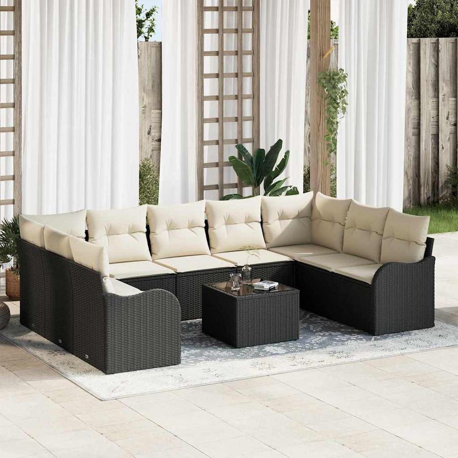 VidaXL Canapé de jardin poly rattan  