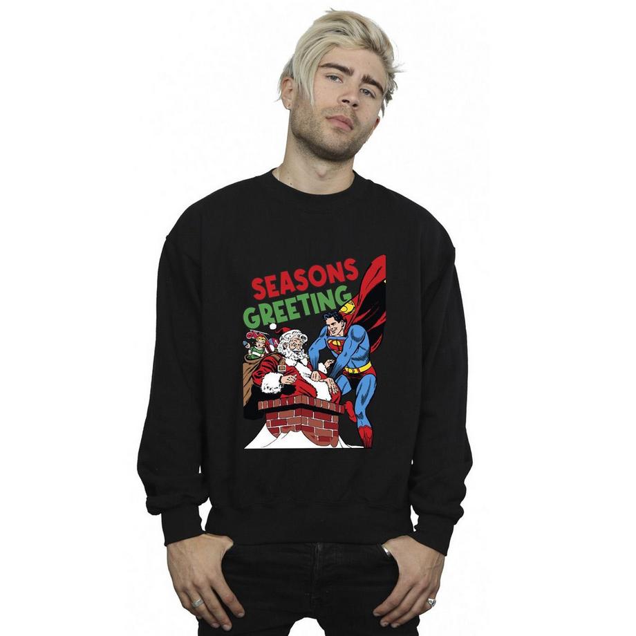 DC COMICS Superman Weihnachtsmann Grafik Sweatshirt  