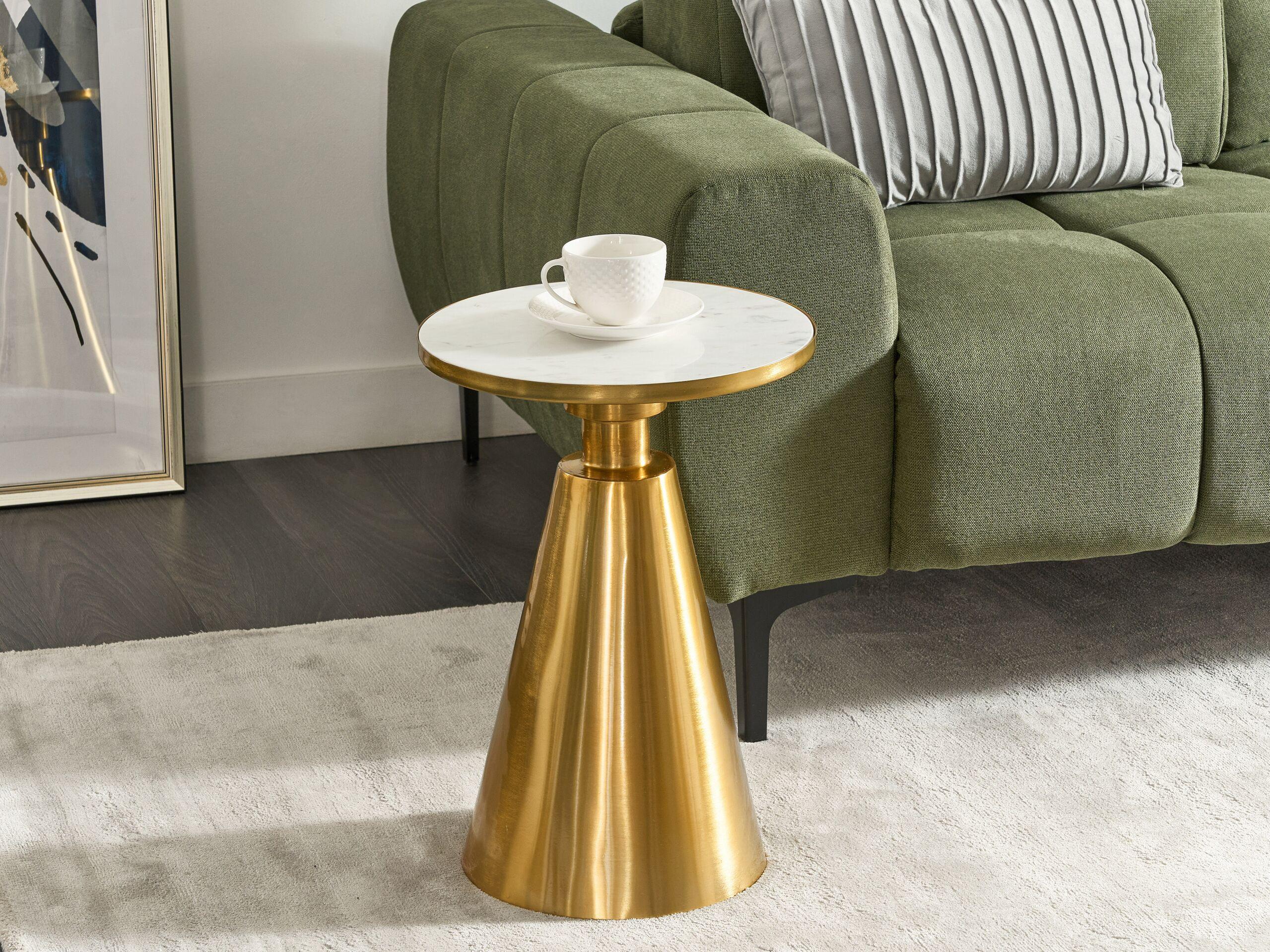 Beliani Table d'appoint en Métal Glamour ANDRES  