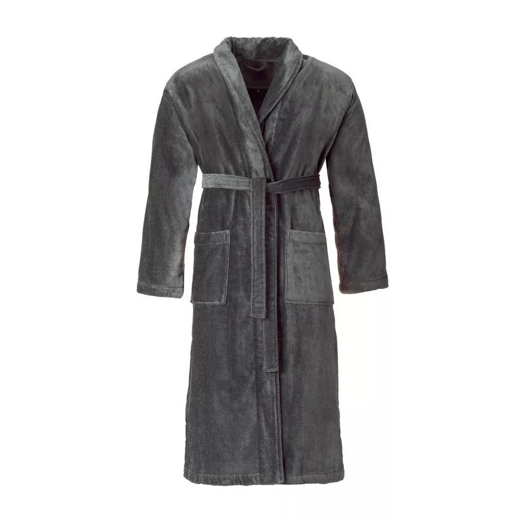 VOSSEN Peignoir unisexe FEELING-L Flanell gris | M