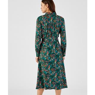 Damart  Hemdblusenkleid aus reiner und leicht Viskose mit Blumendessin. 