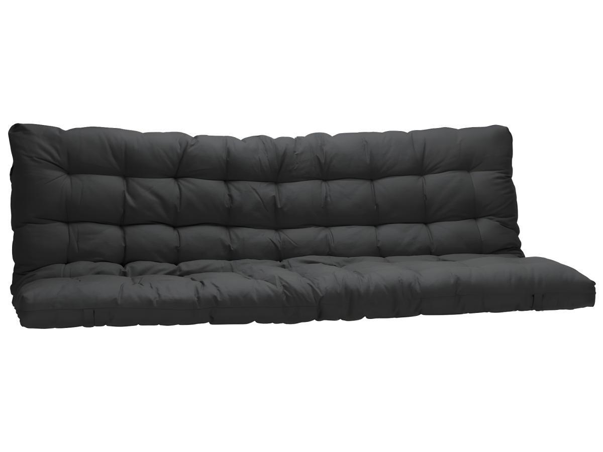 Vente-unique Hochbett mit Schlafsofa + Futonmatratze + Matratze - 90 x 190 cm - Metall - Silberfarben & Schwarz - MODULO IV  