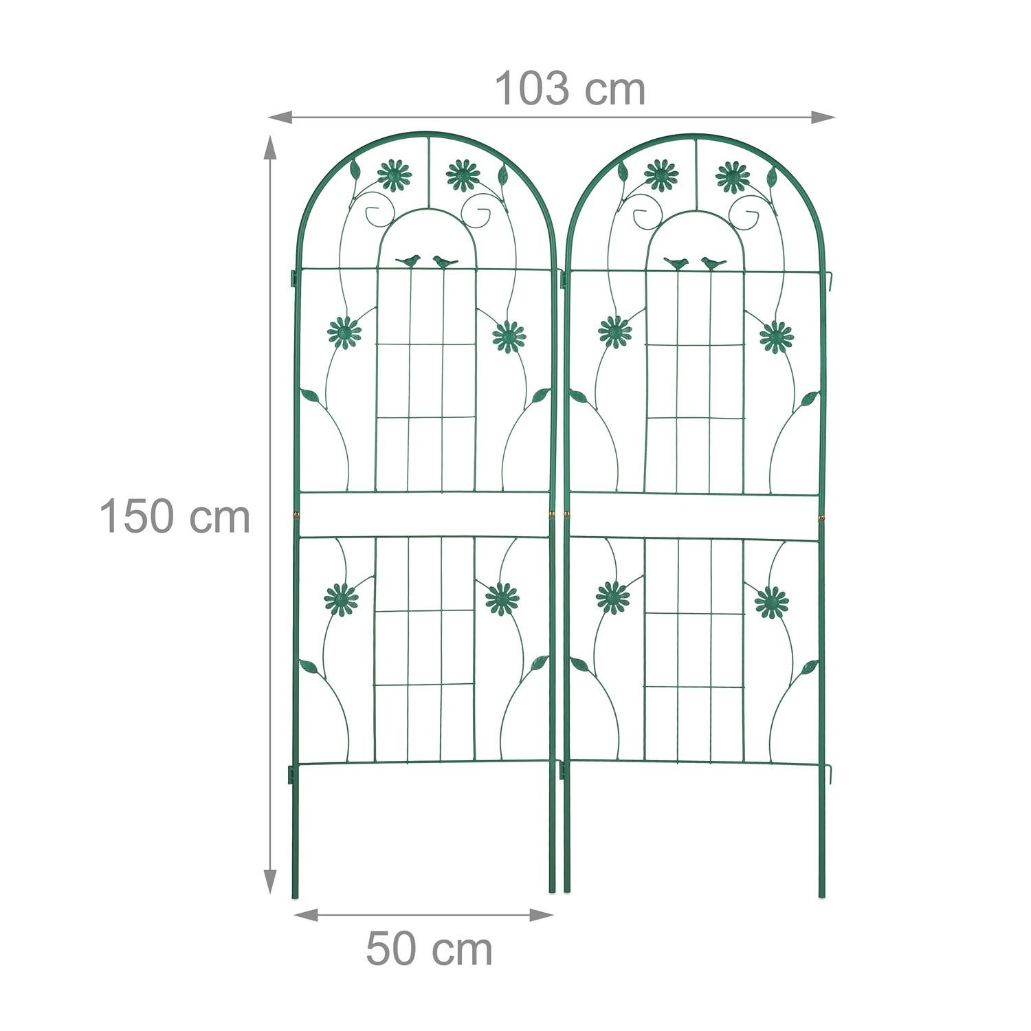 B2X Treillis 150 cm lot de 2 vert  