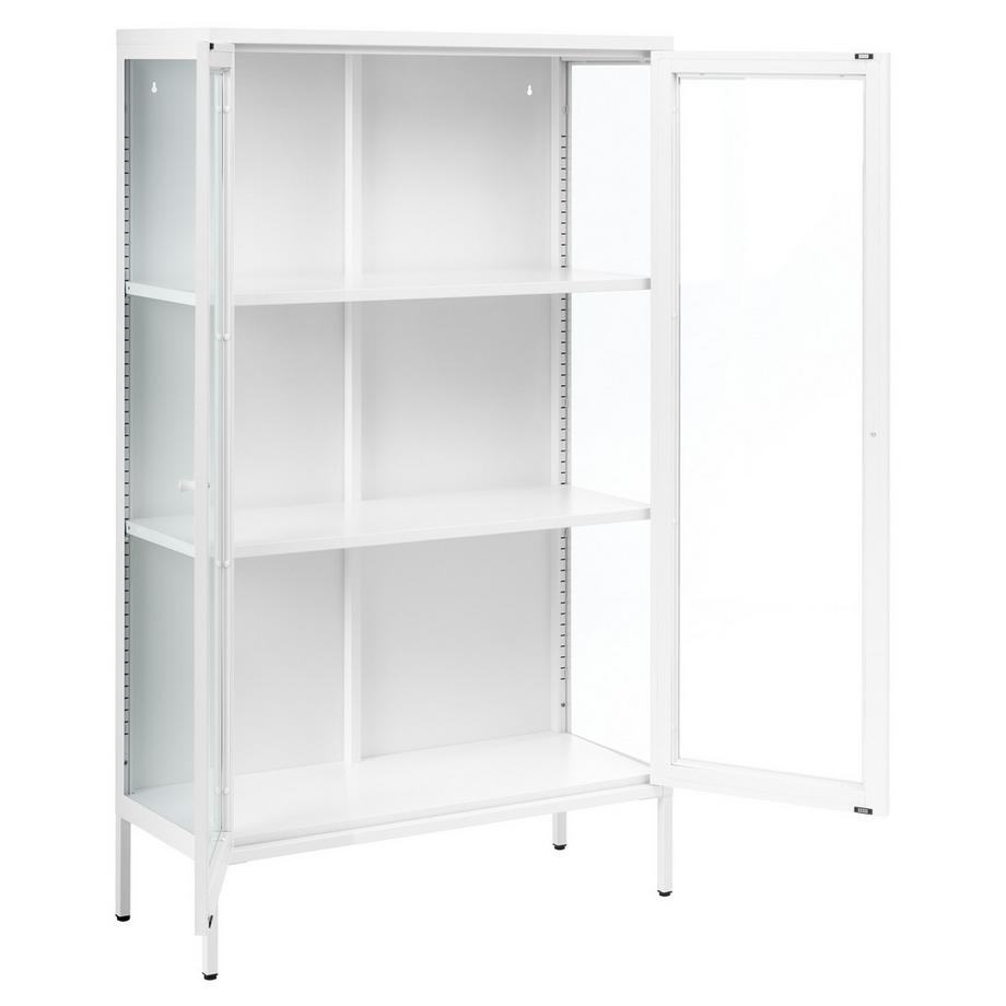 Beliani Vitrine en verre en Acier  NASH  