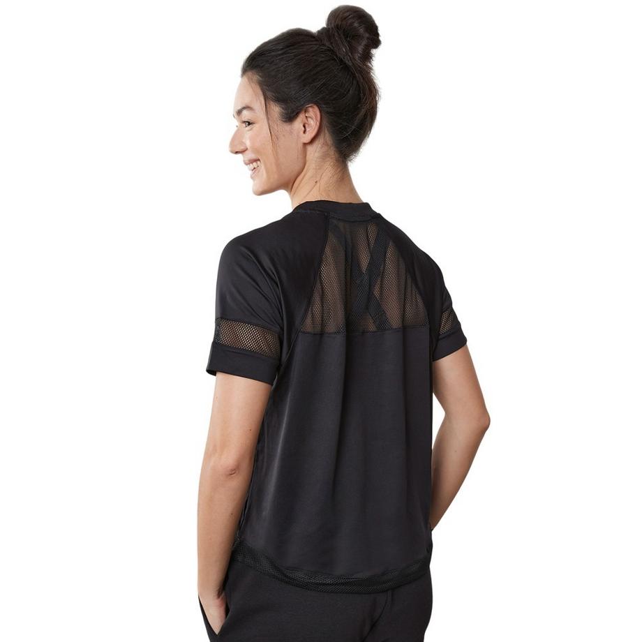 Tombow T-Shirt mit Netzrücken und Kordelzugsaum  