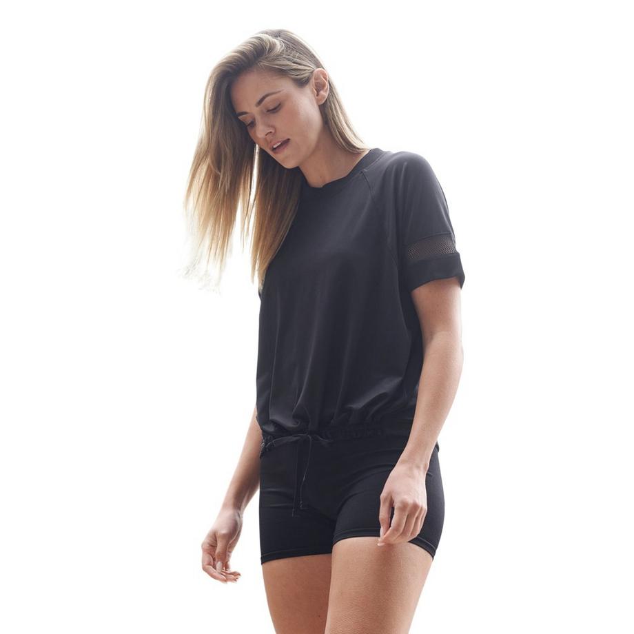 Tombow T-Shirt mit Netzrücken und Kordelzugsaum  