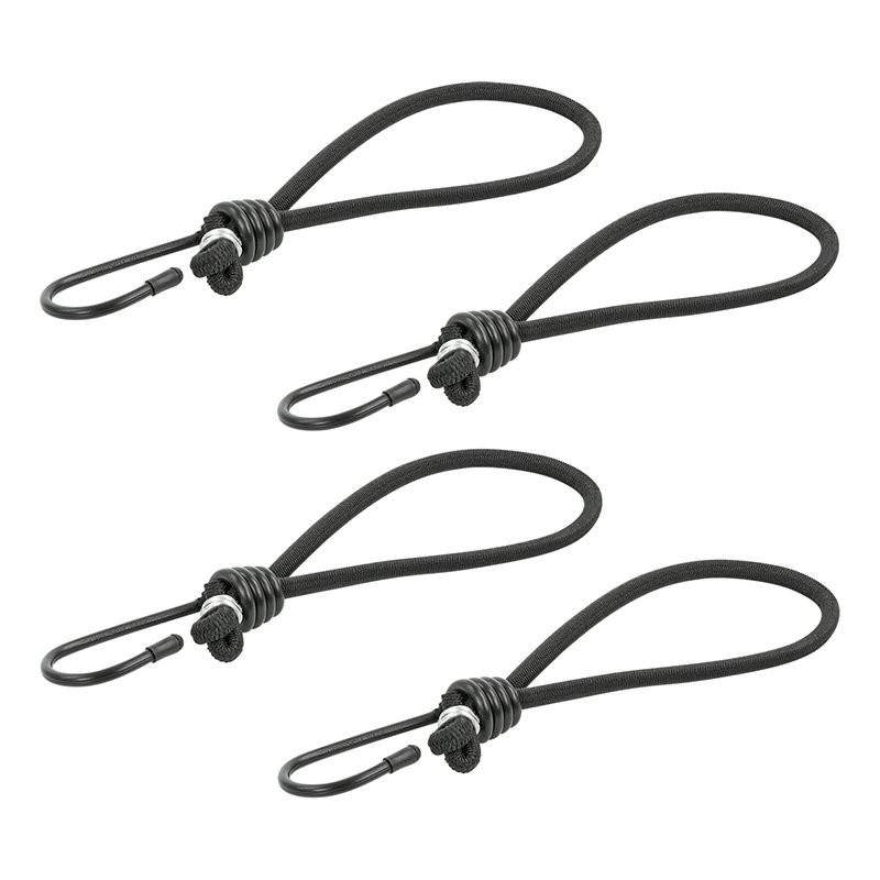 Pricenet  Clé pour tente élastique noire avec crochet 4 pièces sous blister 