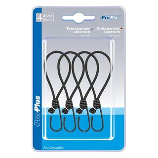 Pricenet  Clé pour tente élastique noire avec crochet 4 pièces sous blister 