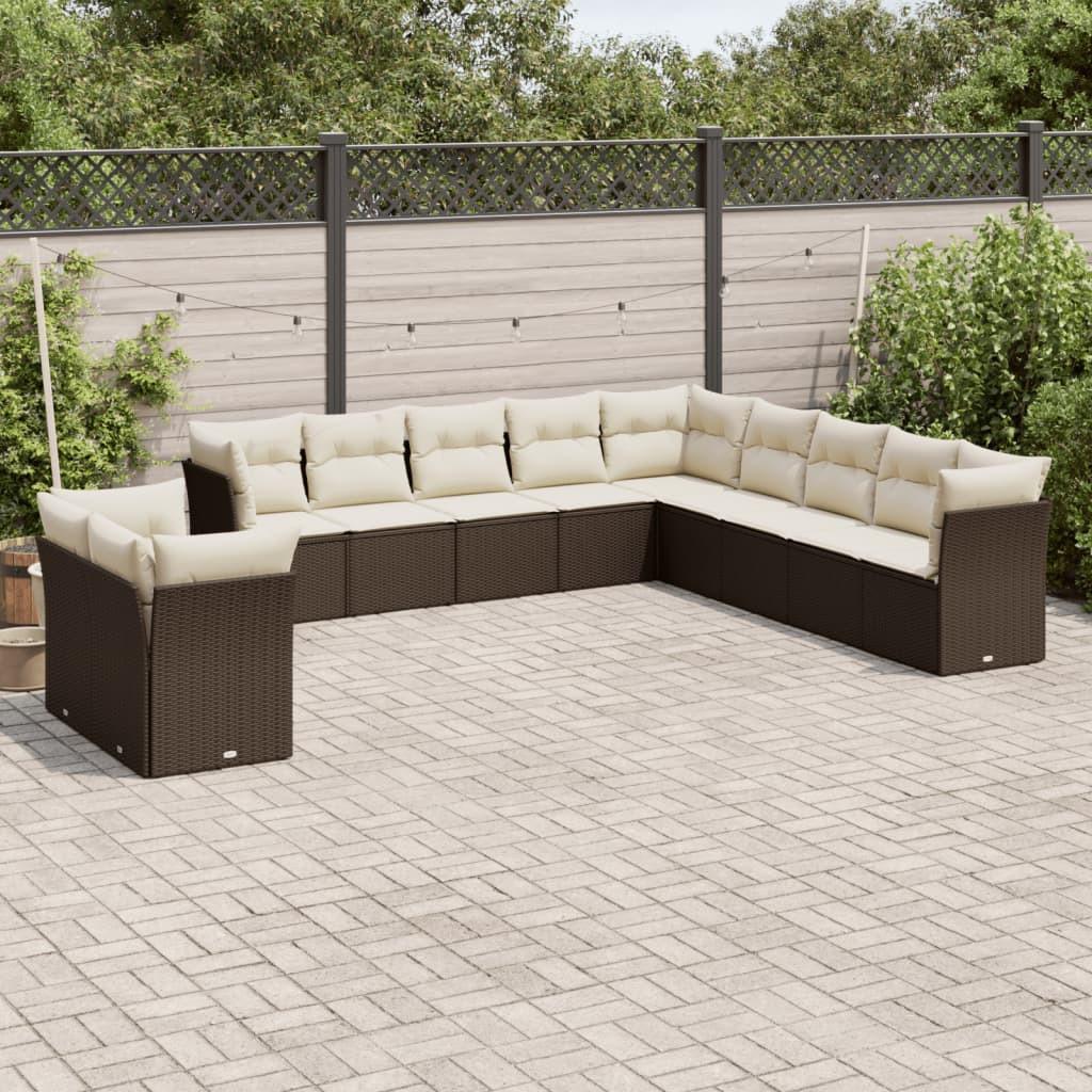 VidaXL set divano da giardino Polirattan  