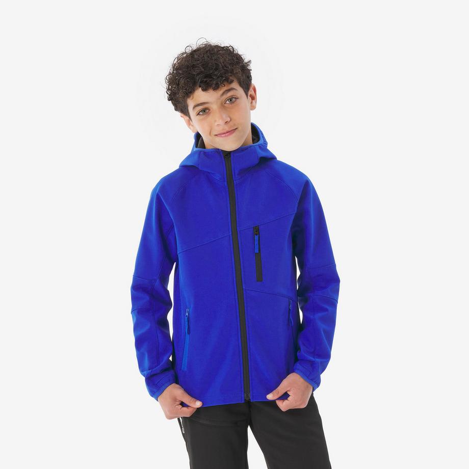 Softshell-Jacke Wandern Kinder synthetisch
