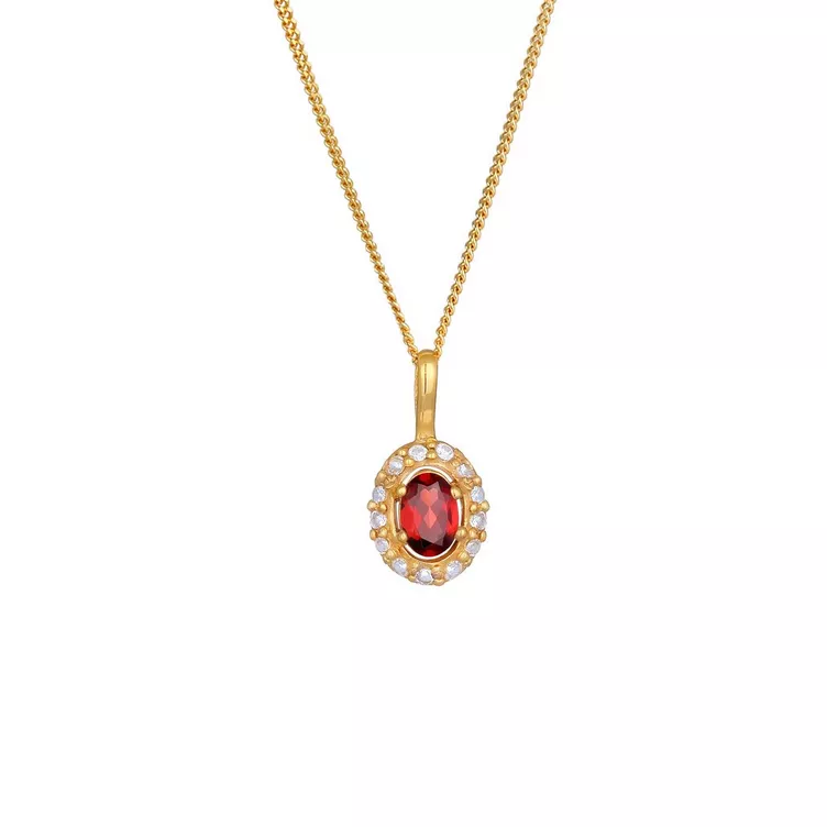 Elli Halskette Granat Topas Klassik Elegant 585 Gelbgoldonline kaufen MANOR