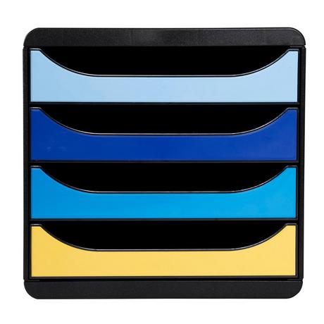 Exacompta Module de classement Big Box 4 tiroirs Bee Blue  