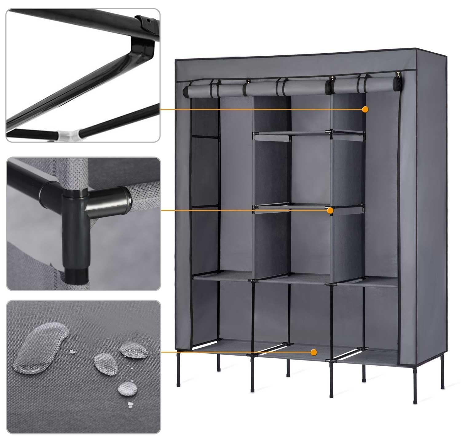 B2X Textilgarderobe Massido - Graphit  