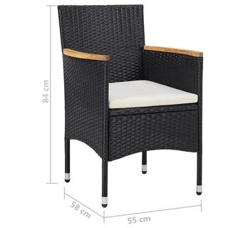 VidaXL set da pranzo da giardino Polirattan  