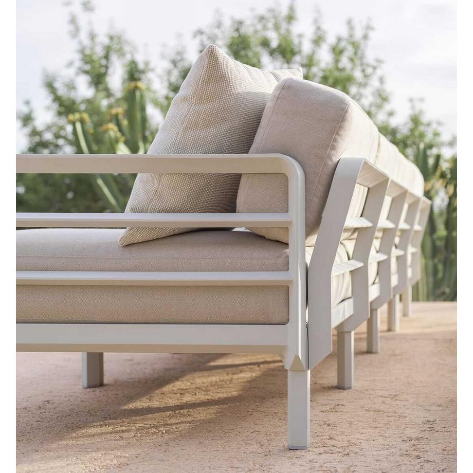 NARDI outdoor Salon de jardin Maximo blanc-gris beige (5 pièces)  