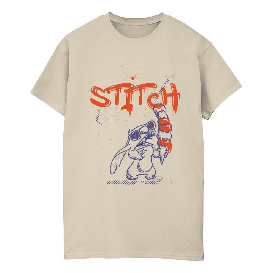 Disney Stitch Ice Cream T-Shirt Manches Courtes  