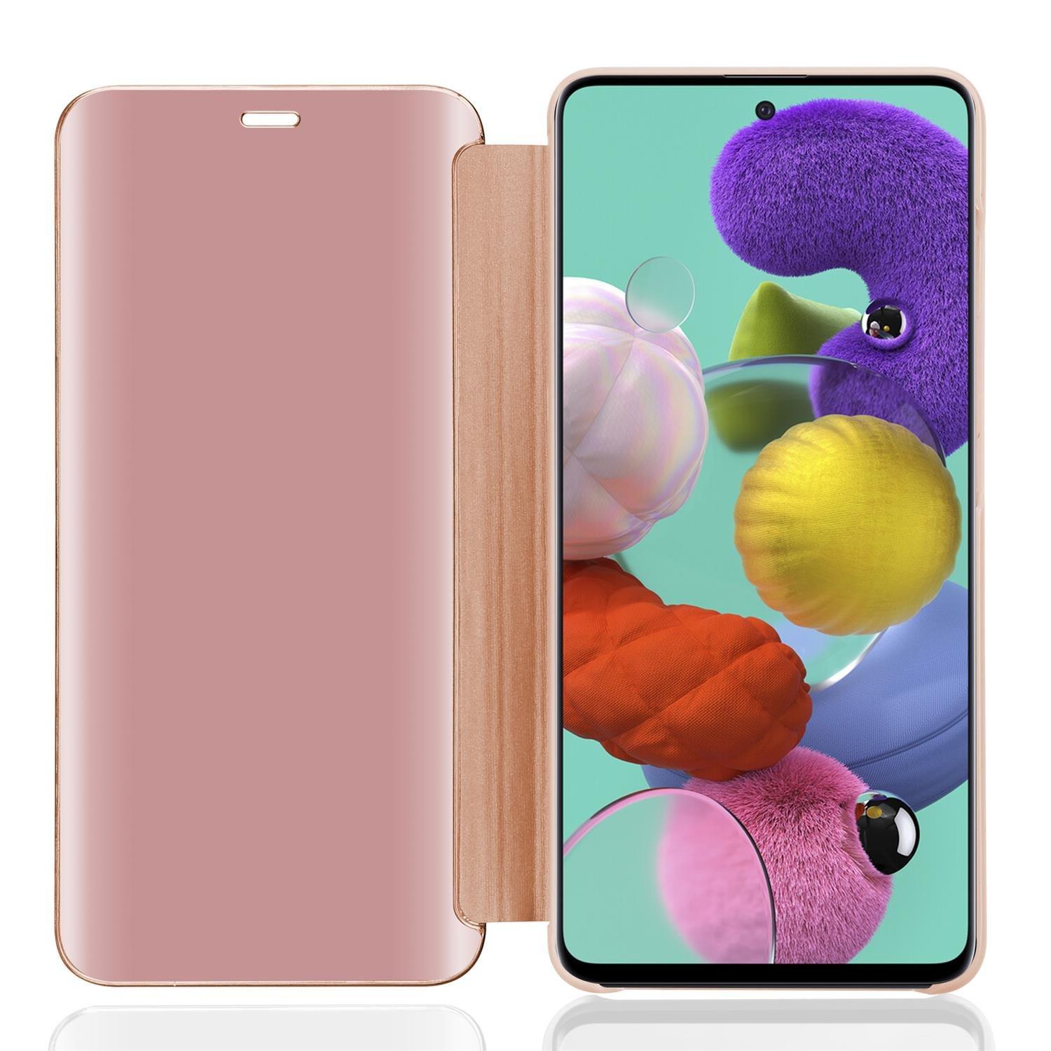 Cadorabo  Housse compatible avec Samsung Galaxy A51 4G / M40s - Clear View étui de protection miroir avec fonction de support Protection à 360 degrés 