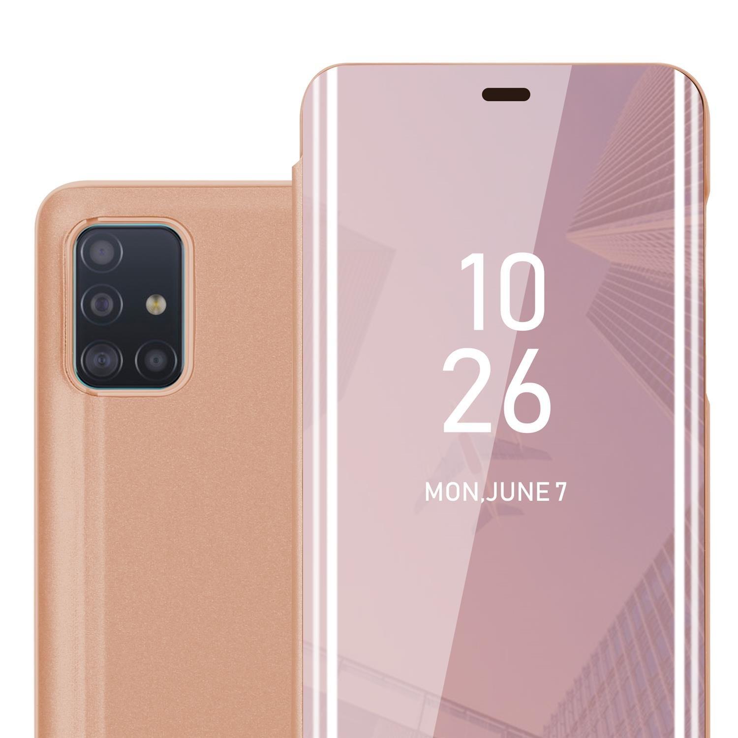 Cadorabo  Housse compatible avec Samsung Galaxy A51 4G / M40s - Clear View étui de protection miroir avec fonction de support Protection à 360 degrés 