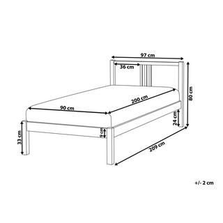 Beliani Letto con rete a doghe en Legno di pino Scandinavo VANNES  