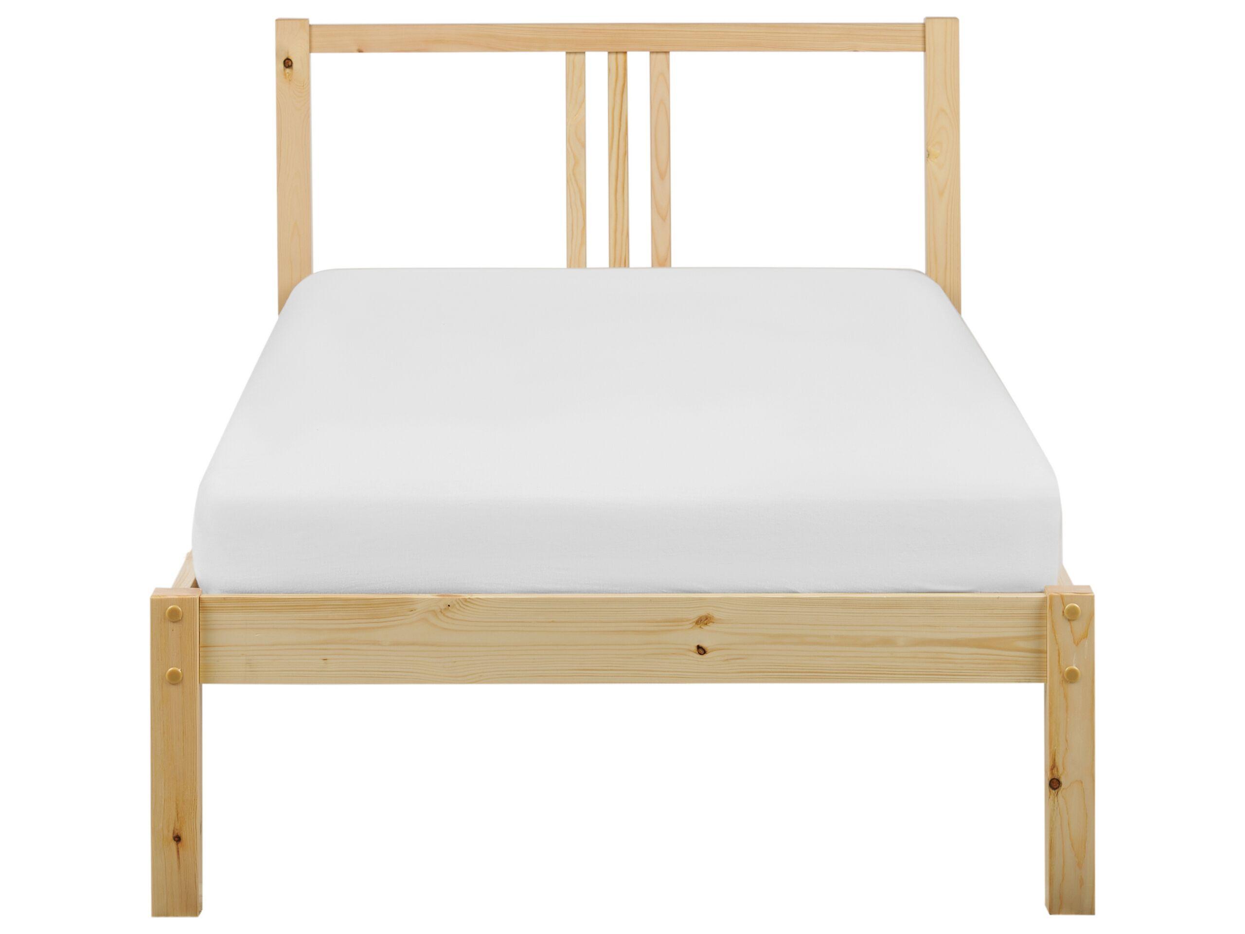 Beliani Letto con rete a doghe en Legno di pino Scandinavo VANNES  