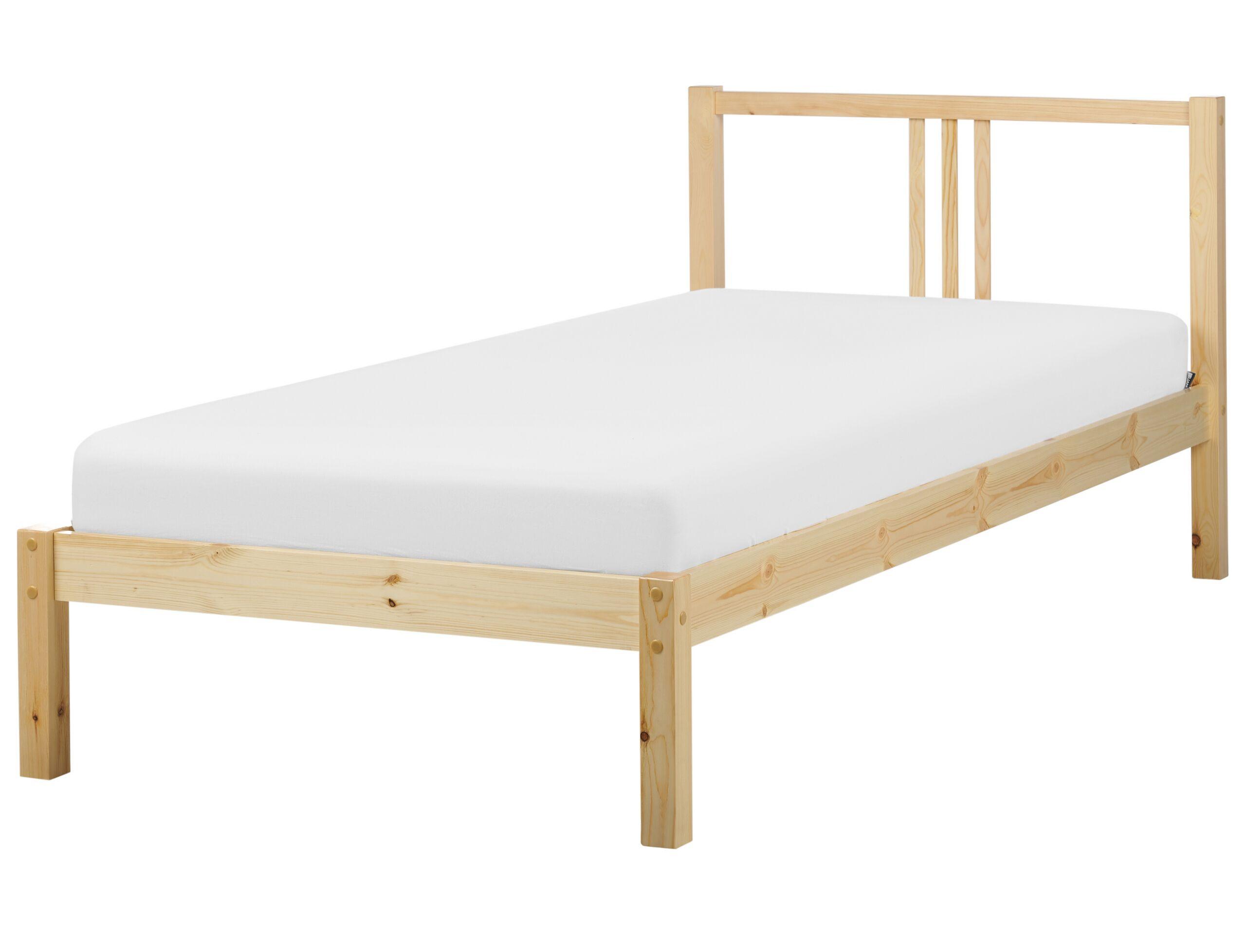 Beliani Letto con rete a doghe en Legno di pino Scandinavo VANNES  