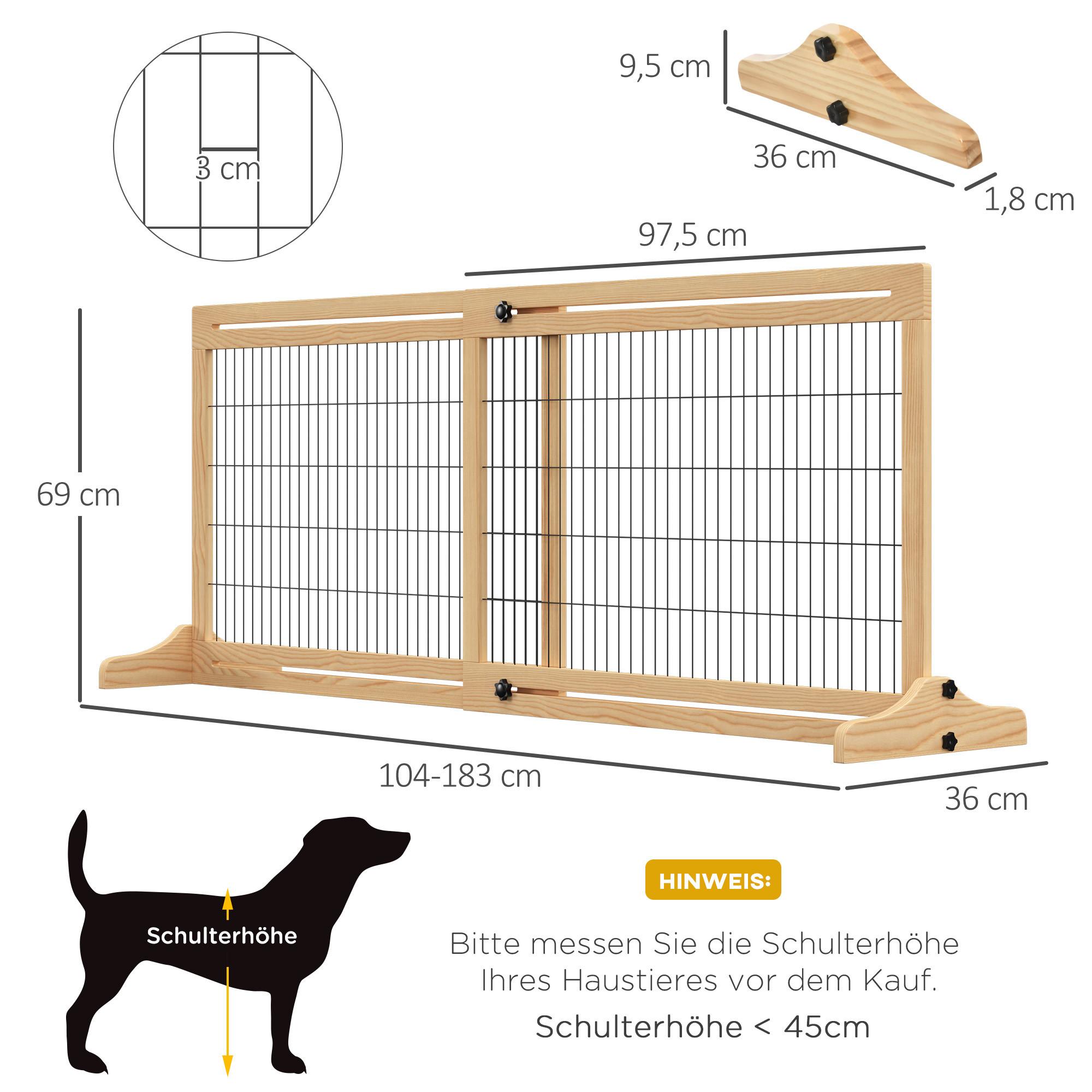 PawHut  Barrière pour chien 